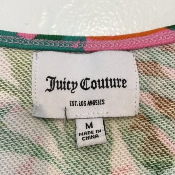 Juicy Couture Tropical Palm Print Sleeveless Zip Front Tank Jumpsuit Size M - Picture 10 of 13